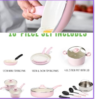 GreenLife Soft Grip 16 Piece Healthy Ceramic Cookware Set