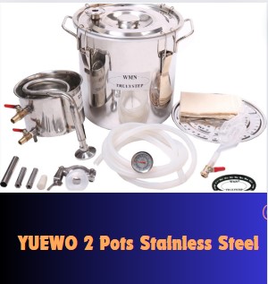 YUEWO 2 Pots Stainless Steel