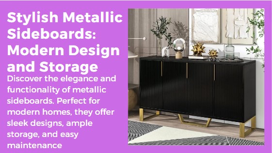 Stylish Metallic Sideboards Modern Design and Storage